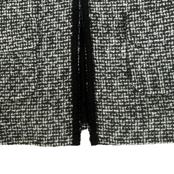 NEW Express $128 White Black Tweed Jacket Blazer Cropped 3/4 Sleeve Women’s 10 - Picture 3 of 16